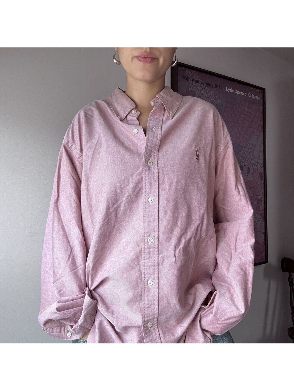 Ralph Lauren Classic Fit Pink Button-Down Shirt XXL